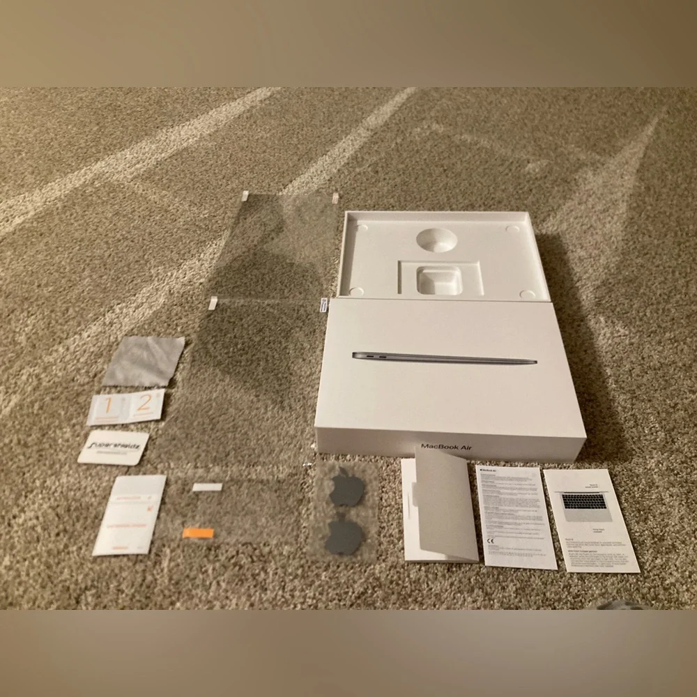Apple MacBook Air 13 inch screen protectors product box instructions accessories